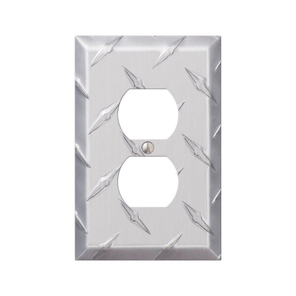 Wormhole Wallplate Diamond Plate - Polished Chrome WO3318033 - main